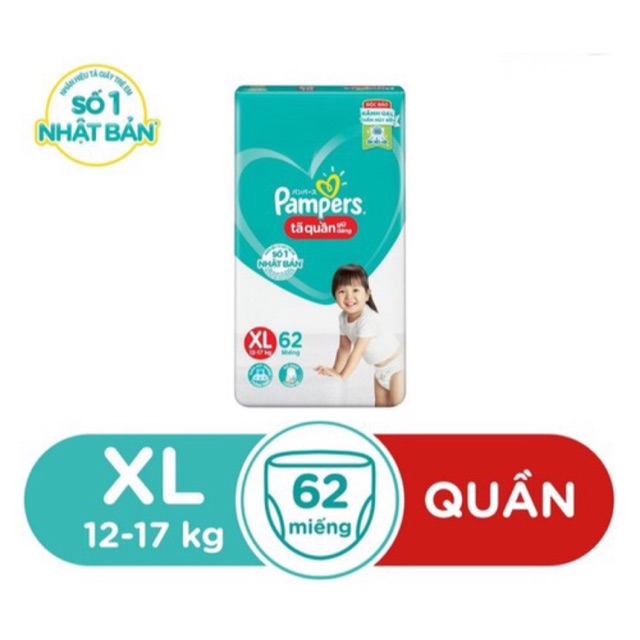 Tã quần Pampers giữ dáng XL62/XXL56