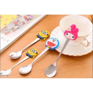 Thìa Cafe Cán Silicon Hình Con Vật Dễ Thương