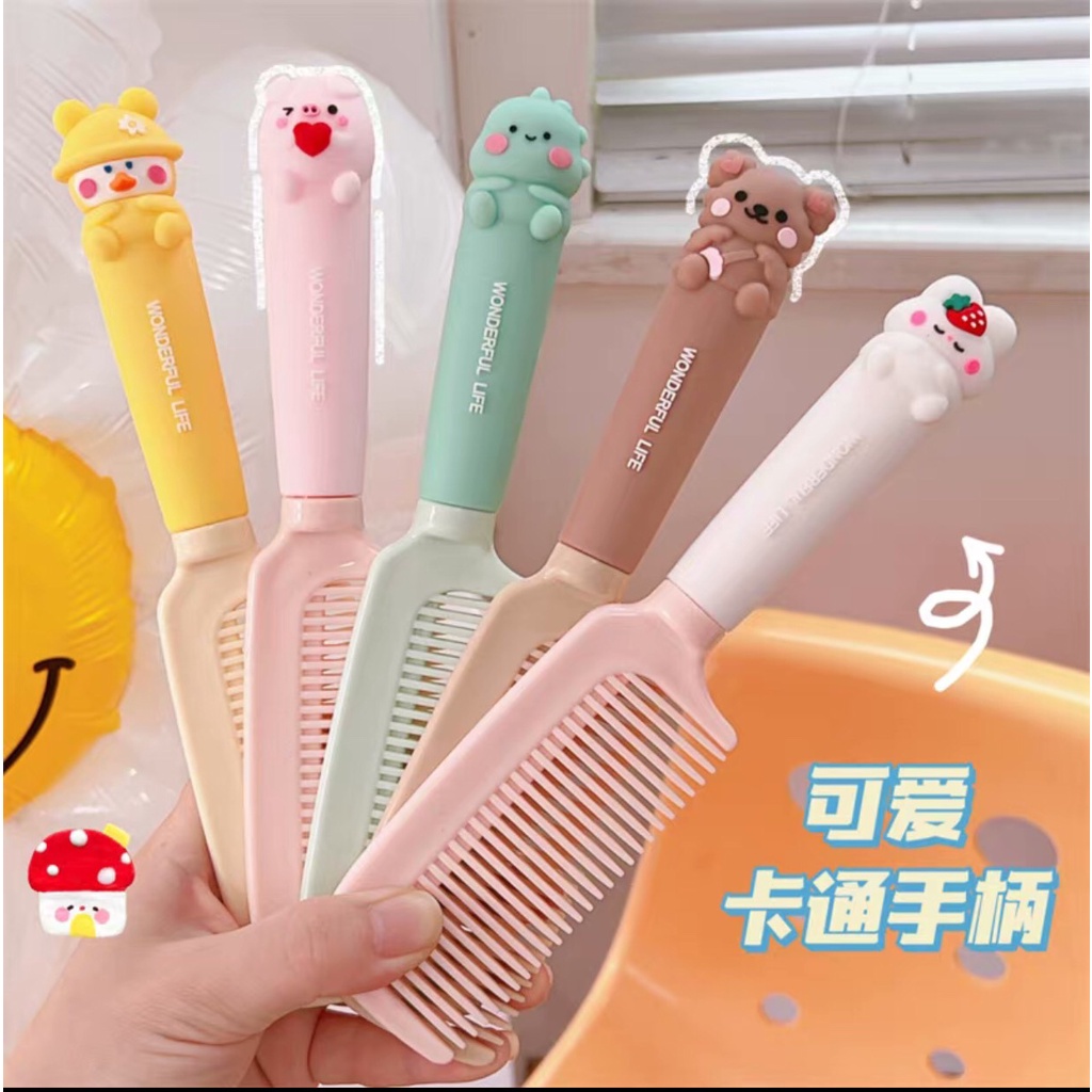 Lược Nhựa Silicone Đuôi Thú Kiểu Dáng Hoạt Hình Đáng Yêu 😋😍