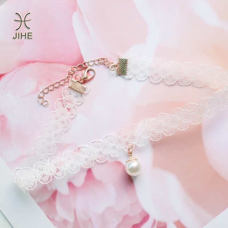 Vòng Cổ Choker Đính Ngọc Trai Thời Trang Cho Nữ