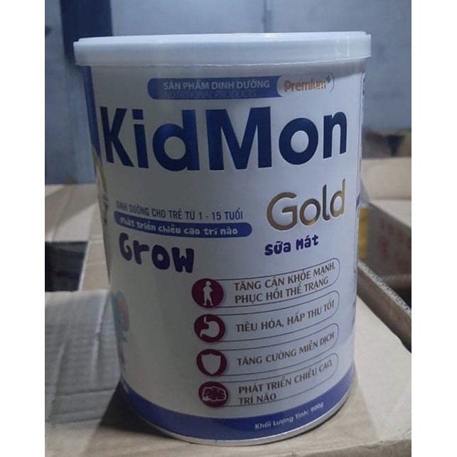 Sữa mát tăng chiều cao phát triển trí não cho trẻ Kidmon gold Grow (900g)