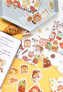 Set 30 hình dán sticker bánh ngọt