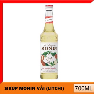 Siro Monin Vải (Litchi) Chai Thủy Tinh 700ml