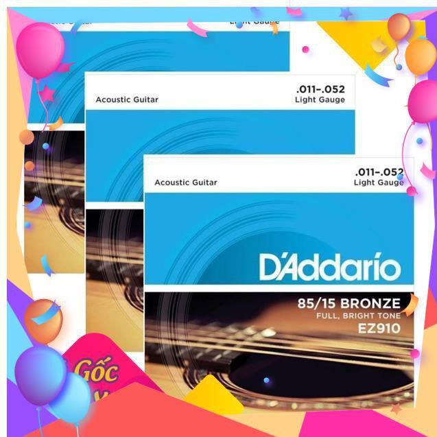 [Sale Giá Gốc] Dây Đàn Guitar Acoustic D'addario EZ910 - Giá Rẻ - cỡ 11 [Hàng Loại 1]