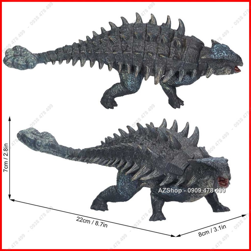 Mô Hình Khủng Long Đuôi Búa Size Trung 22cm - Ankylosaurus Polacanthus - 7719.7