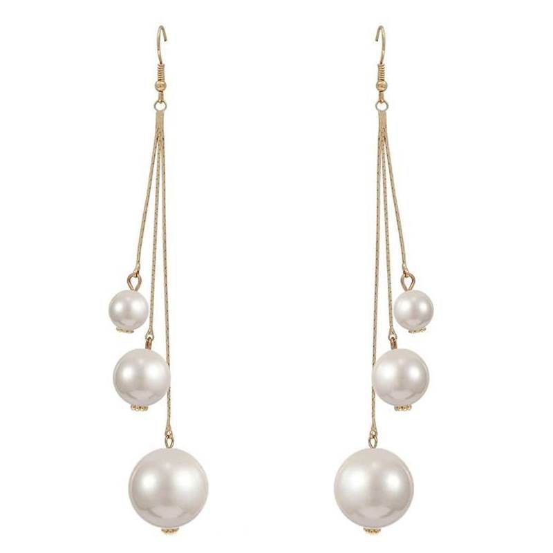 Bông tai nữ dự tiệc thả hạt tua rua sang trọng