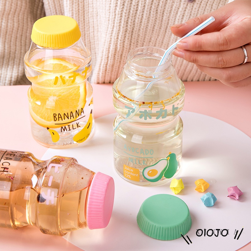 Chai nước sữa bằng nhựa loại lớn họa tiết đáng yêu 480ml chống rơi nhỏ gọn sáng tạo thời trang dành cho học sinh trẻ em