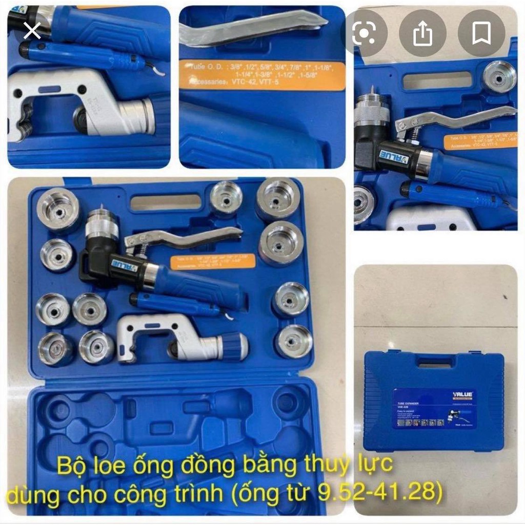 Bộ nong ống đồng bằng thủy lực Value VHE-29B / VHE-42B