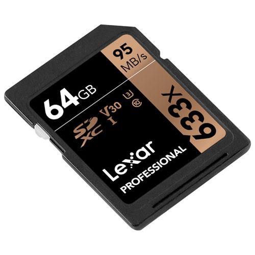 Thẻ Nhớ SDXC Lexar Professional 633x 64GB UHS-I U3 4K V30 95MB/s (Đen) | BigBuy360 - bigbuy360.vn