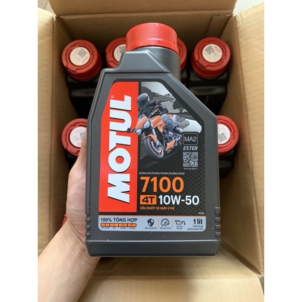 Nhớt Motul 7100 tổng hợp 10W50 và 10W40 xe số và côn tay