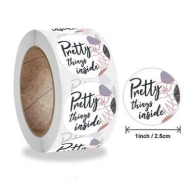Cuộn 500 stick  đóng gói hàng hóa, gói quà, stick nhãn dán động vật, mặt cười dễ thương