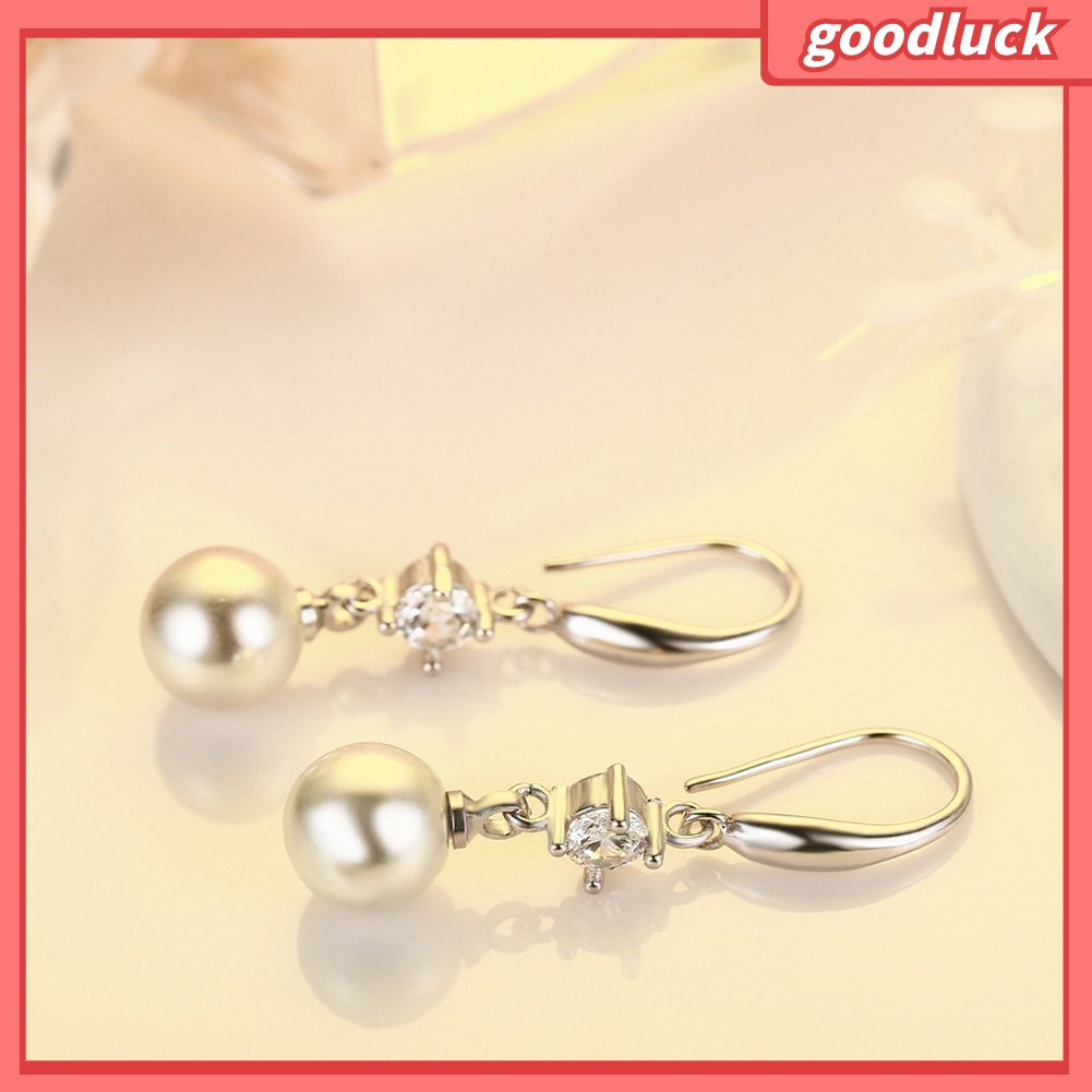 Khuyên Tai Móc Đính Đá / Ngọc Trai Giả Thời Trang Cho Nữ