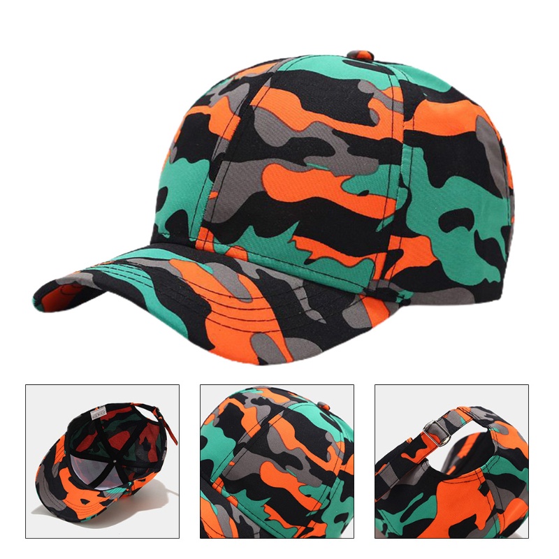 Xiangbao Mũ Lưỡi Trai Họa Tiết Rằn Ri Màu Tương Phản Phong Cách Harajuku Hip Hop Đường Phố Mùa Hè Có