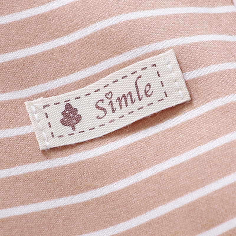 Áo thun cổ cao lót vải nhung họa tiết kẻ sọc ngang thời trang cho bé