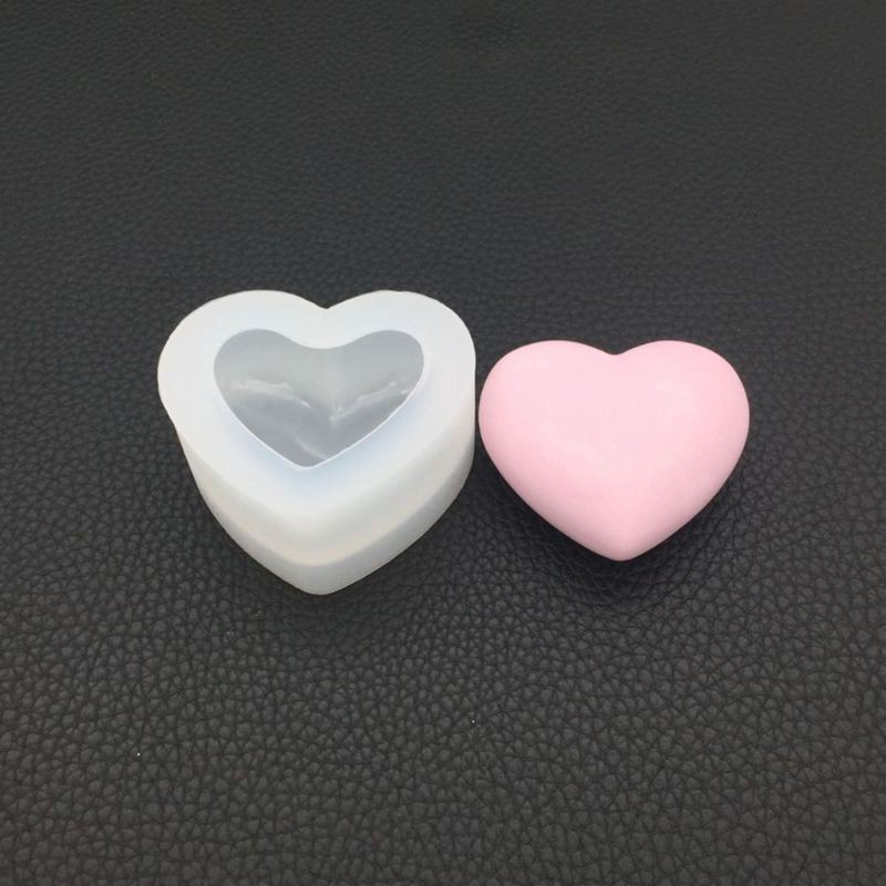 Khuôn silicon hình trái tim 3D làm bánh kẹo/socola/đồ trang sức bằng nhựa epoxy resin thủ công