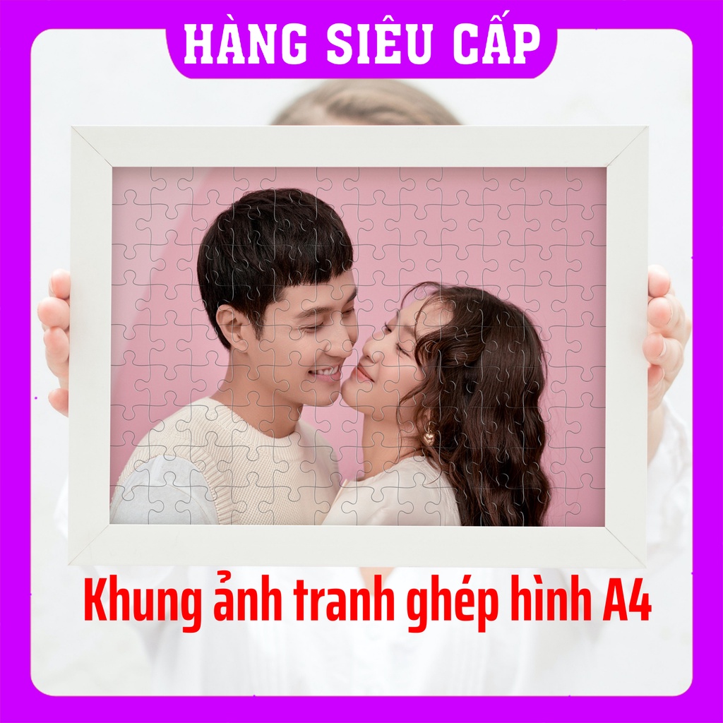 Khung Ảnh Ghép Hình A4 Nhiều Màu - Khung Tranh Ghép Hình A4 Loại 1