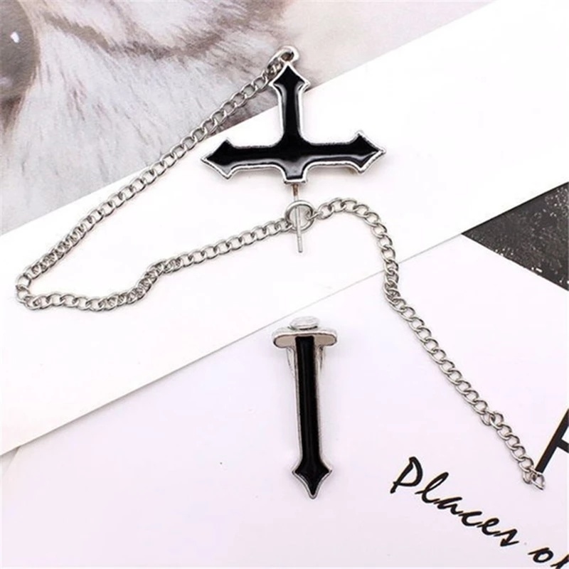 1 Đôi Hoa Tai Dài Hình Thánh Giá Cá Tính Cho Nữ