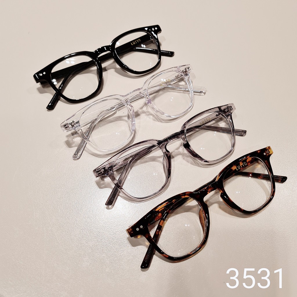 Gọng kính Thời trang Nam nữ LILYEYEWEAR mắt kính tròn giả cận không độ nhựa cứng cáp 3531 | BigBuy360 - bigbuy360.vn