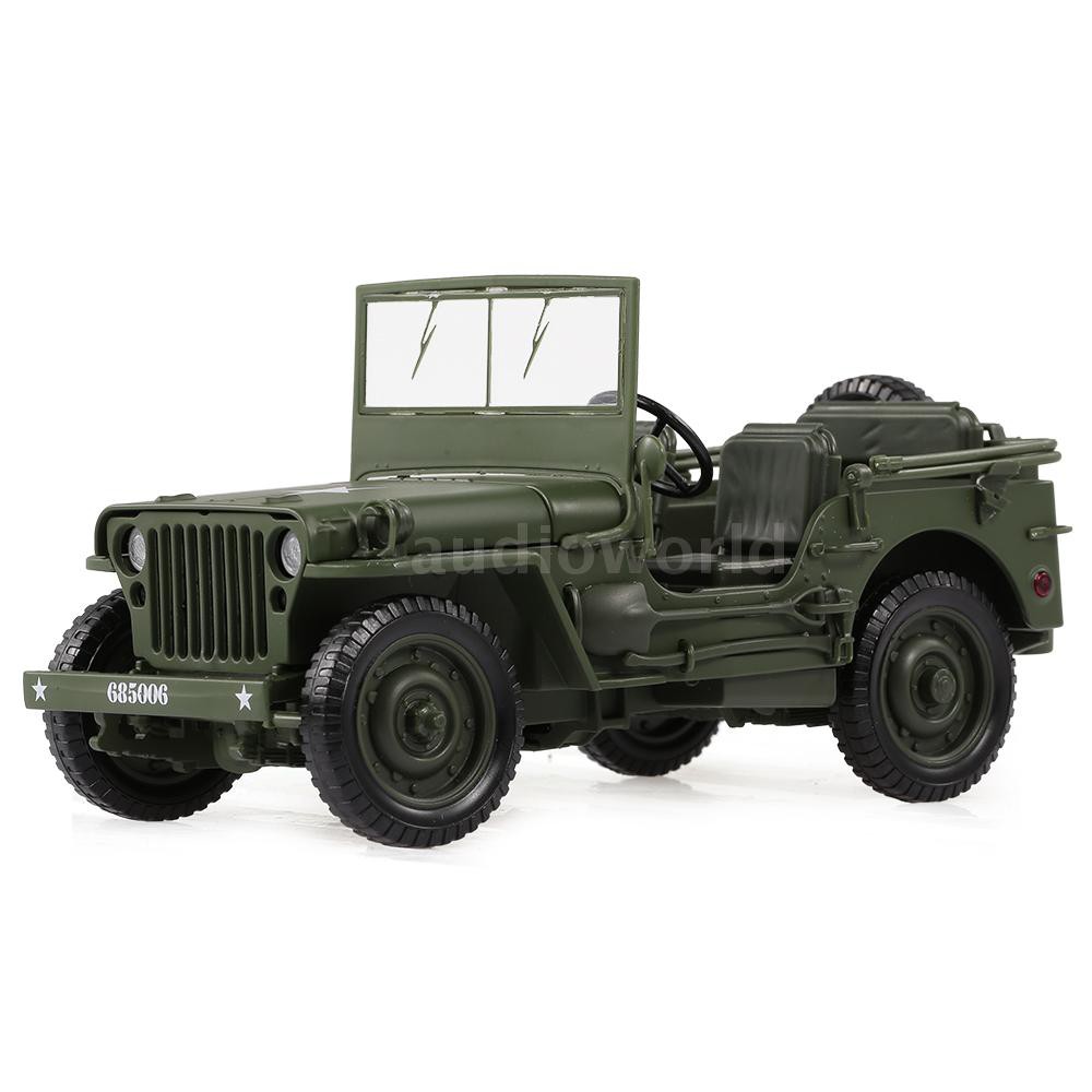 AIDO♦685006 1/18 Military Jeep Toy Car Military Tactics Car Model Decoration and Gift for Children