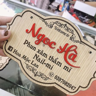 Bảng hiệu khắc chữ nổi - Bảng hiệu tên shop - Giá hạt dẻ