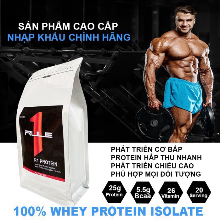 [FREE SHIP] Whey Protein Isolate Rule 1 - Sữa Tăng Cơ Rule 1 Cao Cấp Chính Hãng