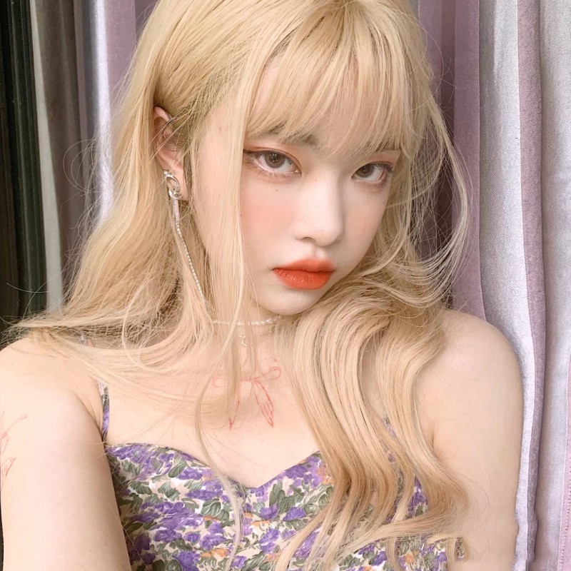 Bộ tóc giả dài xoăn bồng bềnh đáng yêu thời trang cho nữ