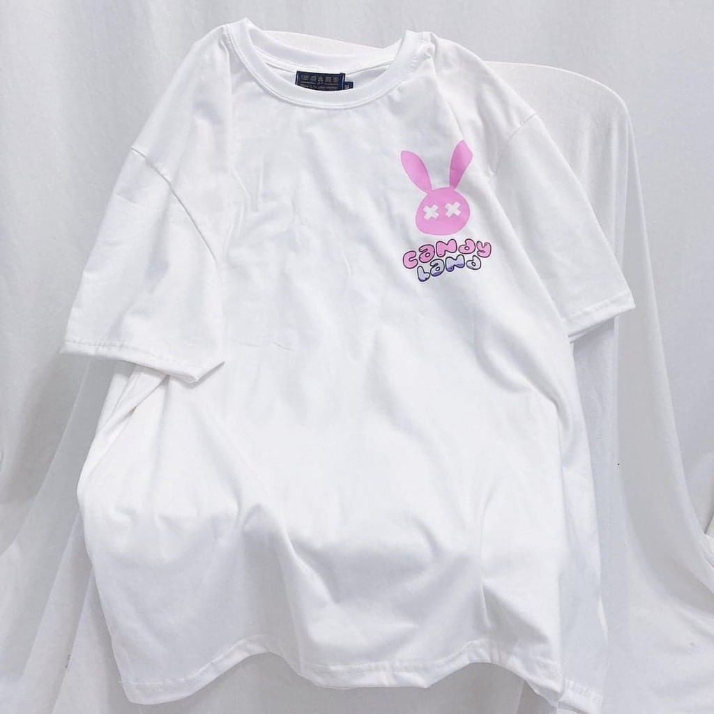 [Hama_nt shop] Áo thun họa tiết thỏ Candy Land