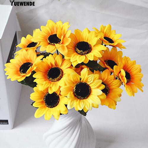 Bó 7 hoa hướng dương giả trang trí tiệc cưới