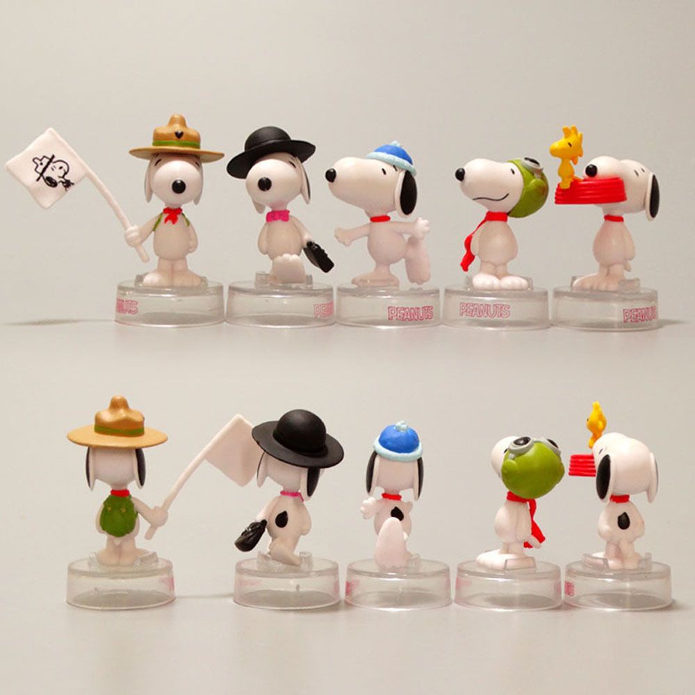 Set 5 mô hình nhân vật hoạt hình Snoopy dễ thương