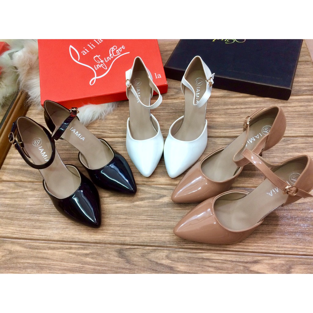 Giày cao gót bít mũi đế 5cm ( ảnh chụp thật )