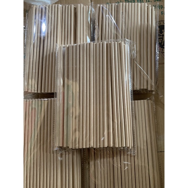 Túi 100 ống hút giấy F6