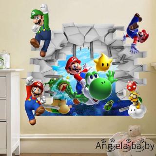 hღ✯3d COOL Super Mario Bros. decal dán tường khổng lồ có thể tháo rời