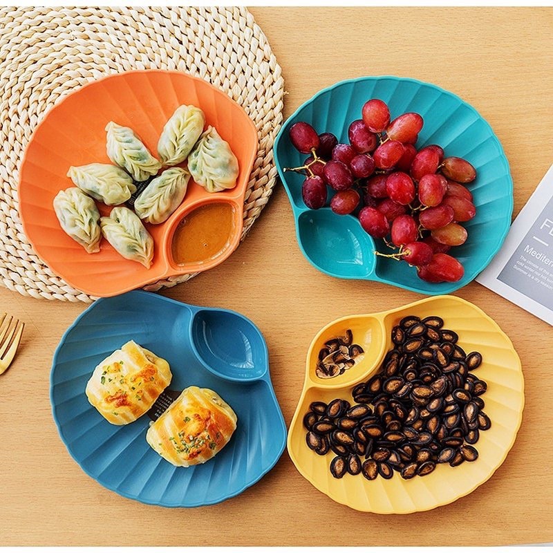 Đĩa ăn decor sắc màu Macaron nhựa cao cấp dày dặn