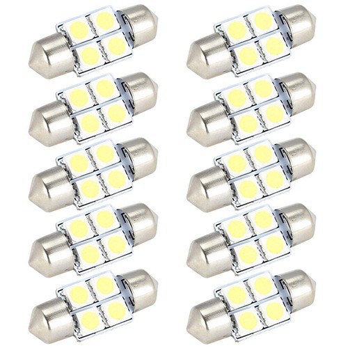 2 Bóng Đèn Led 31mm 4 Smd 5050 Dc 12v C24 Cho Xe Hơi