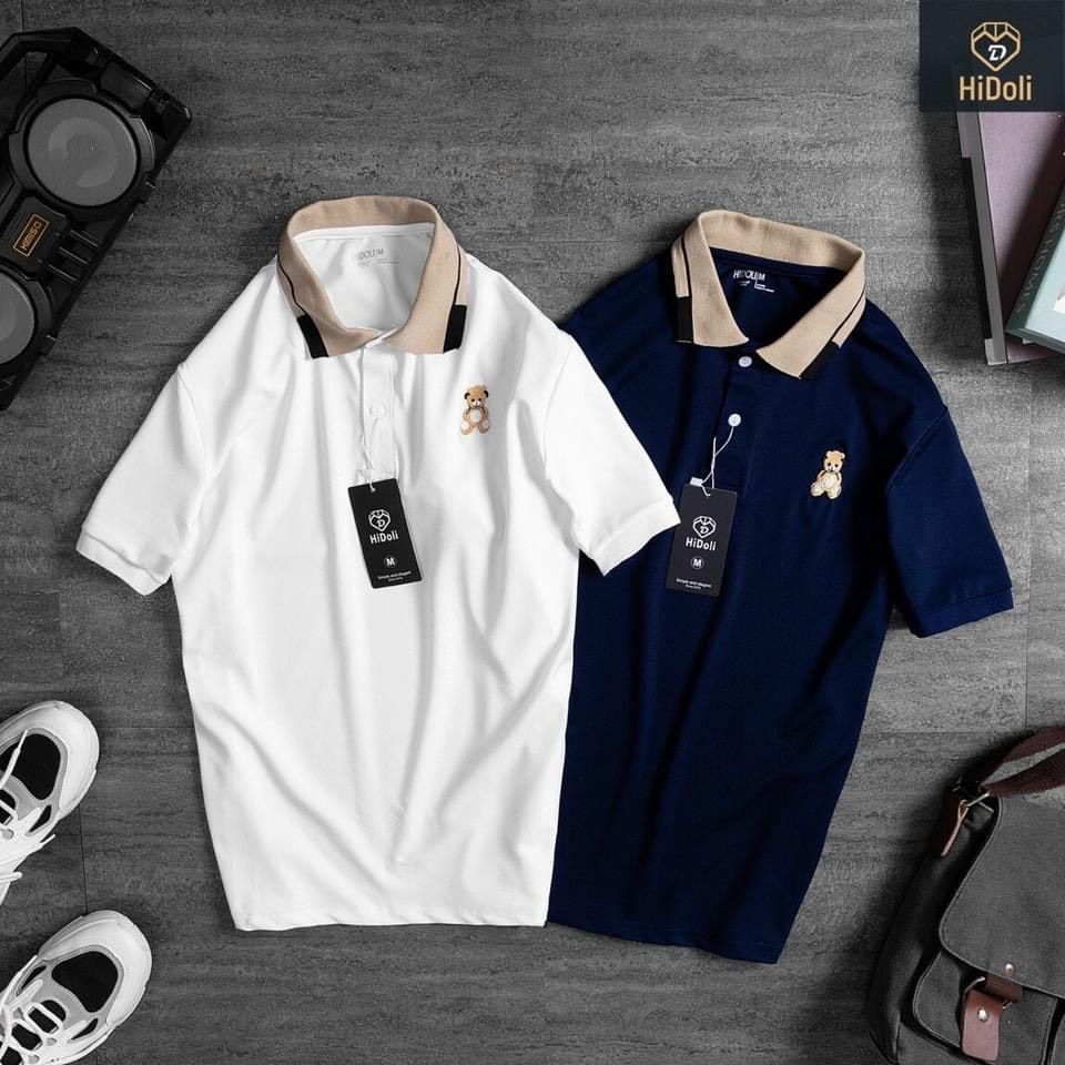 ÁO POLO NAM LOGO GẤU new 2022- Size M L XL XXL (45-85kg)
