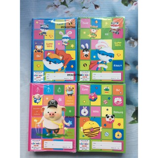 Vở 4 ô ly sắc màu hải tiến, vở học sinh tiểu học