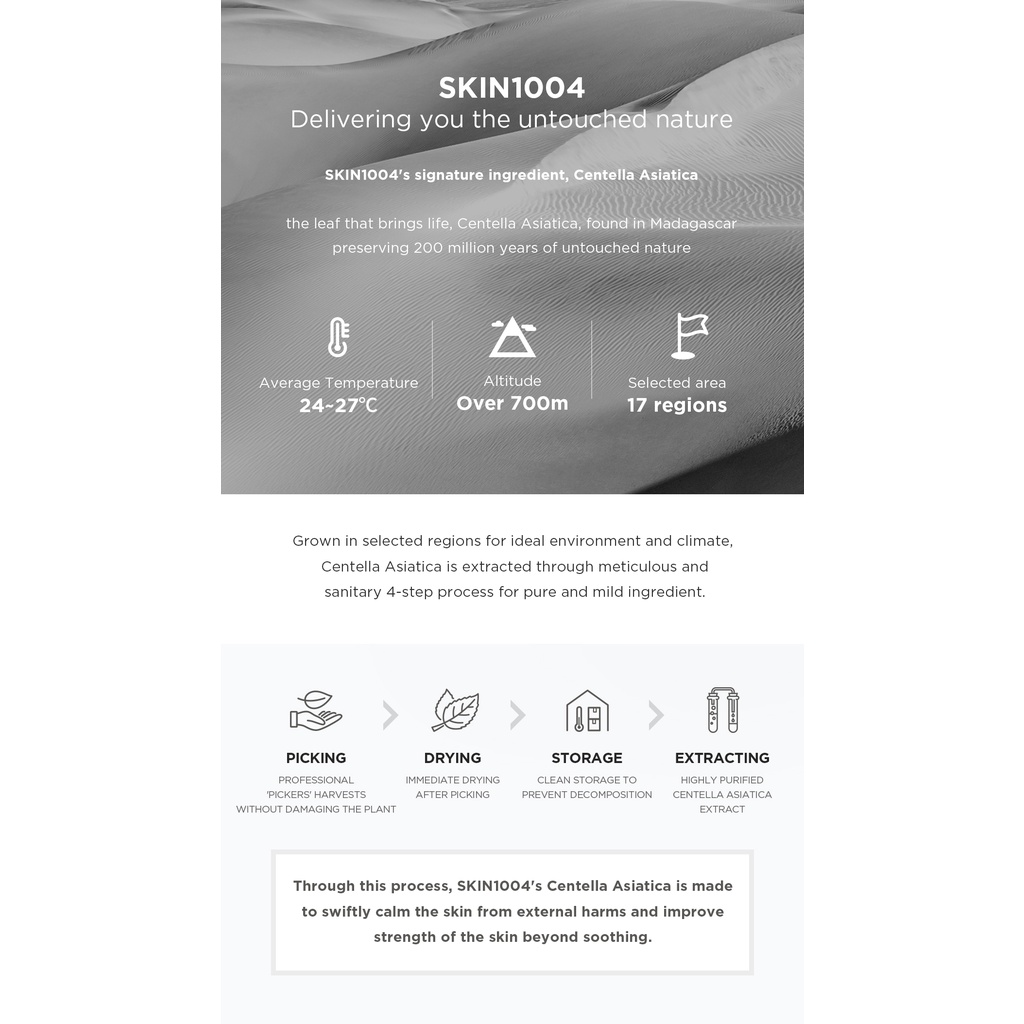 Serum làm sáng tông màu da SKIN1004 Madagascar rau má 100ml