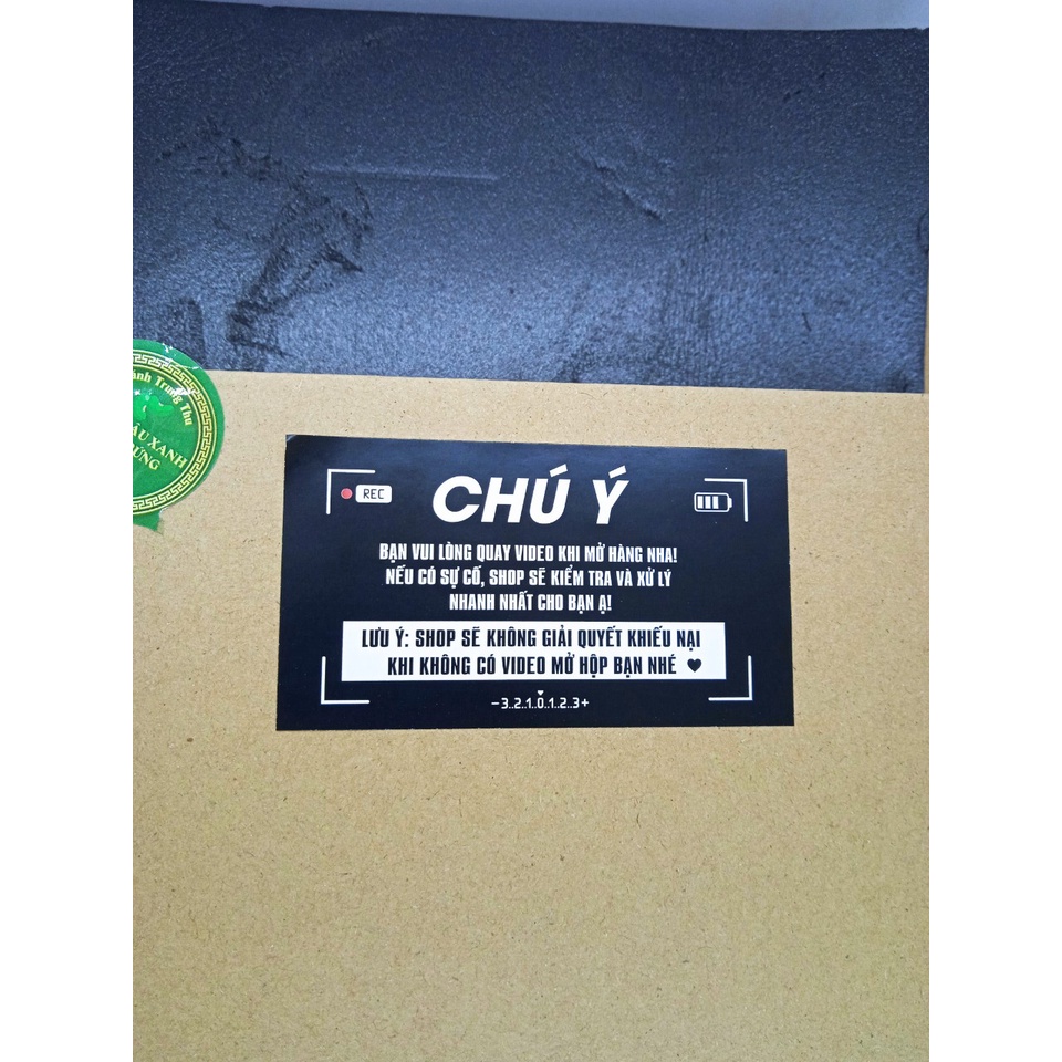 Tem Dán Chú Ý Quay Video Trước Khi Mở Hàng Có Keo Dính 9x5cm