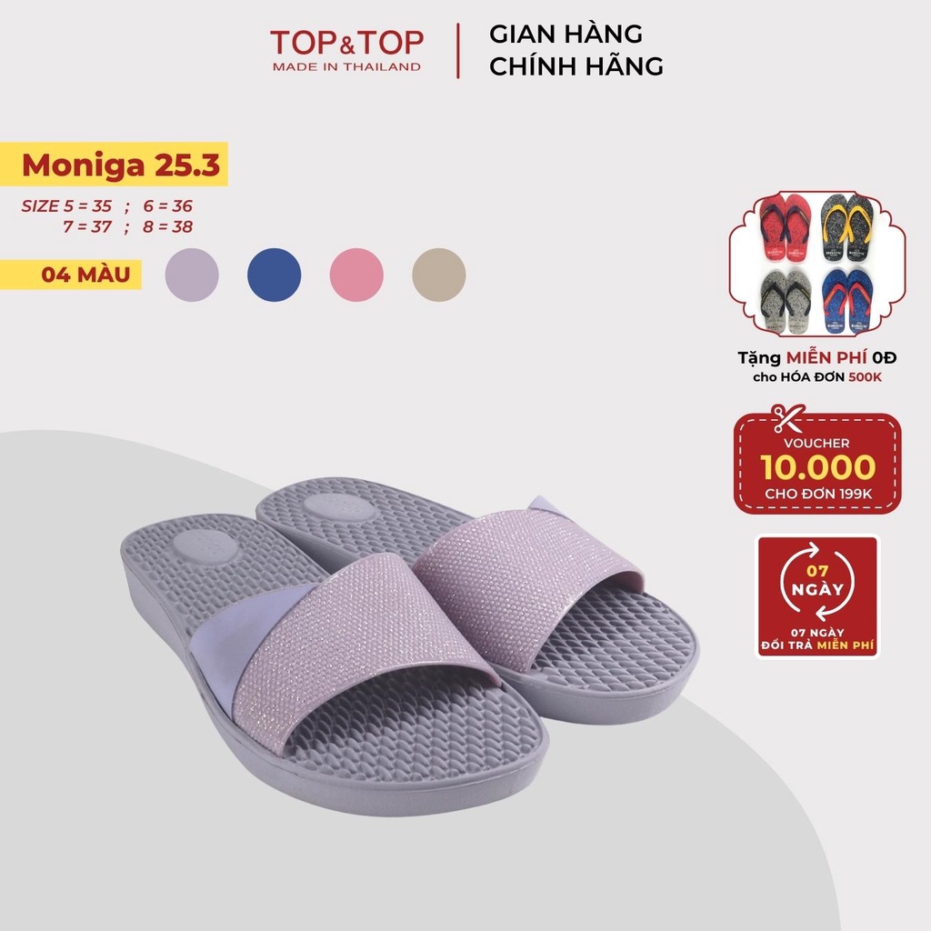 Dép Lê Quai Chéo Thời Trang Nữ Cao Gót MONOBO Moniga 25.3