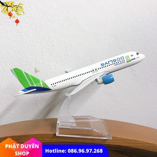 Máy bay Bamboo Airway mô hình kim loại 16cm