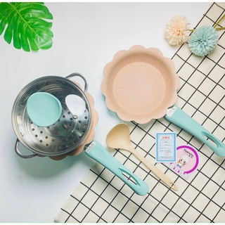 Bộ nồi chảo kèm xửng hấp hình hoa đá Parameters