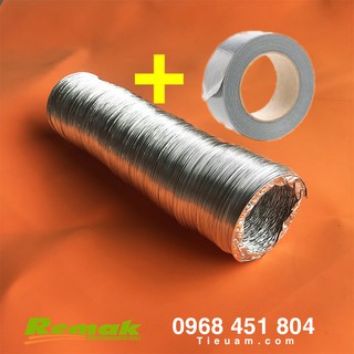 Set Ống dẫn gió 100 + 1 cuộn Băng dính bạc dán ống gió