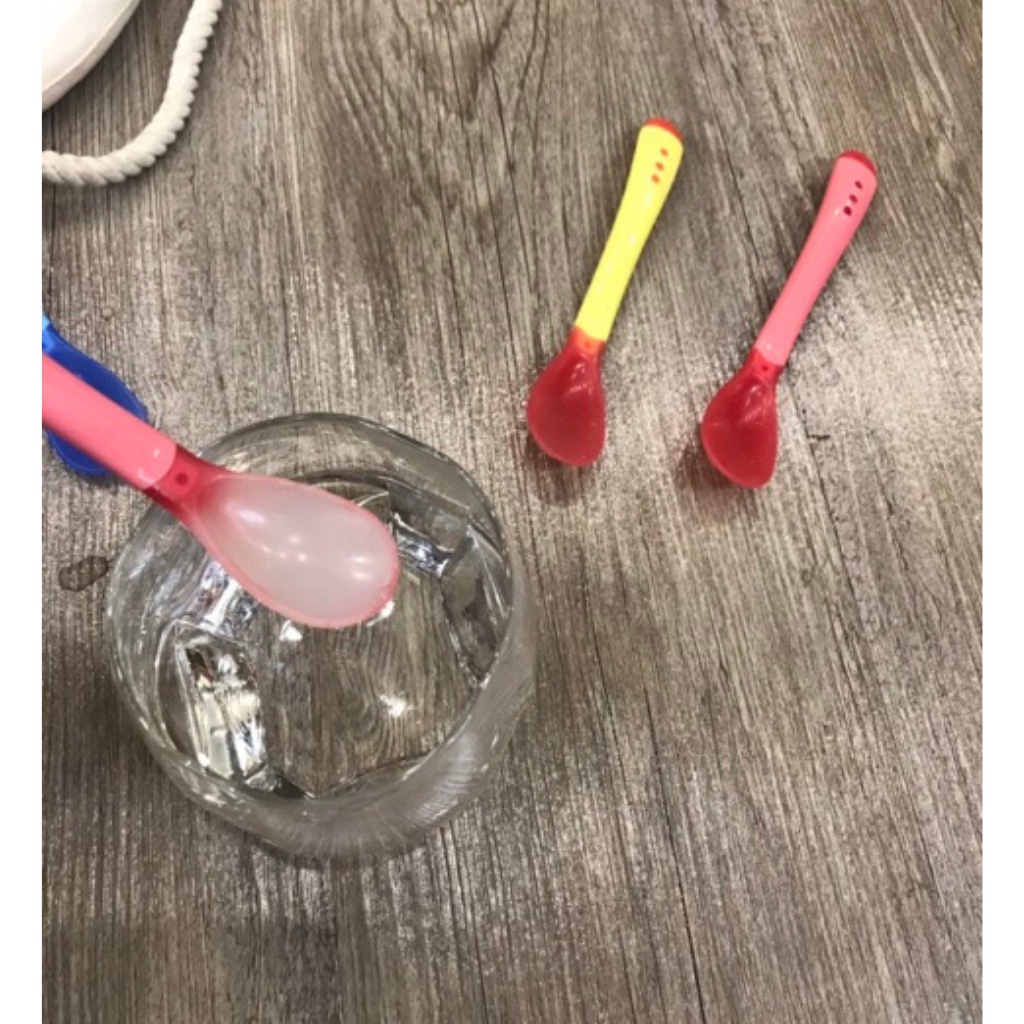 thìa ăn dặm, Thìa ăn dặm báo nóng cảm ứng nhiệt [ NHỰA DẺO CAO CẤP AN TOÀN CHO BÉ ]