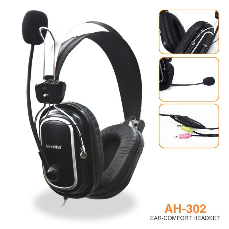 Headphone  Gaming  Soundmax AH302 Cao Cấp BẢO HÀNH 12 THÁNG