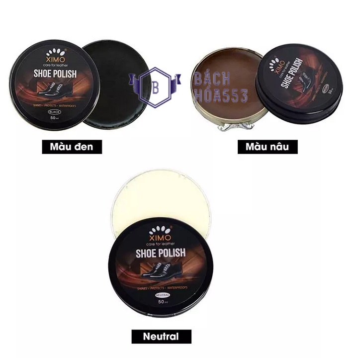 Hộp Xi Đánh Giầy Sáp Shoe Polish XIMO 50ml