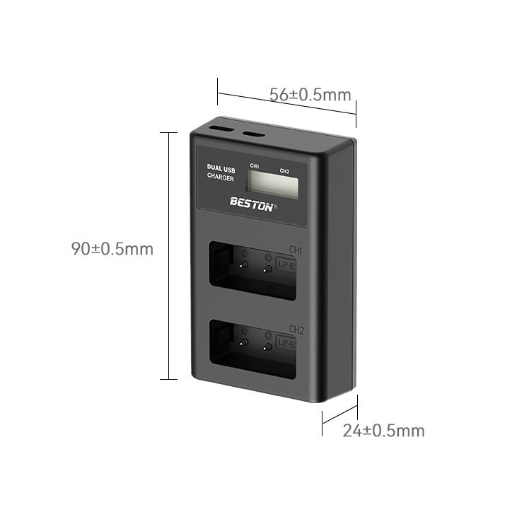 Bộ Pin LP-E17 1040mAh + Sạc Beston Dùng Cho Máy Ảnh Canon EOS M3 EOS M5 EOS M5 EOS 750D EOS 760D EOS 800D EOS 77D EOS RP