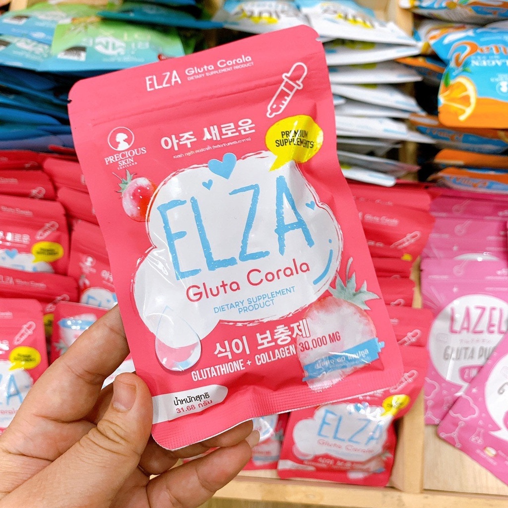 Viên uống trắng da ELZA GLUTA CORALA 60 viên Thái Lan