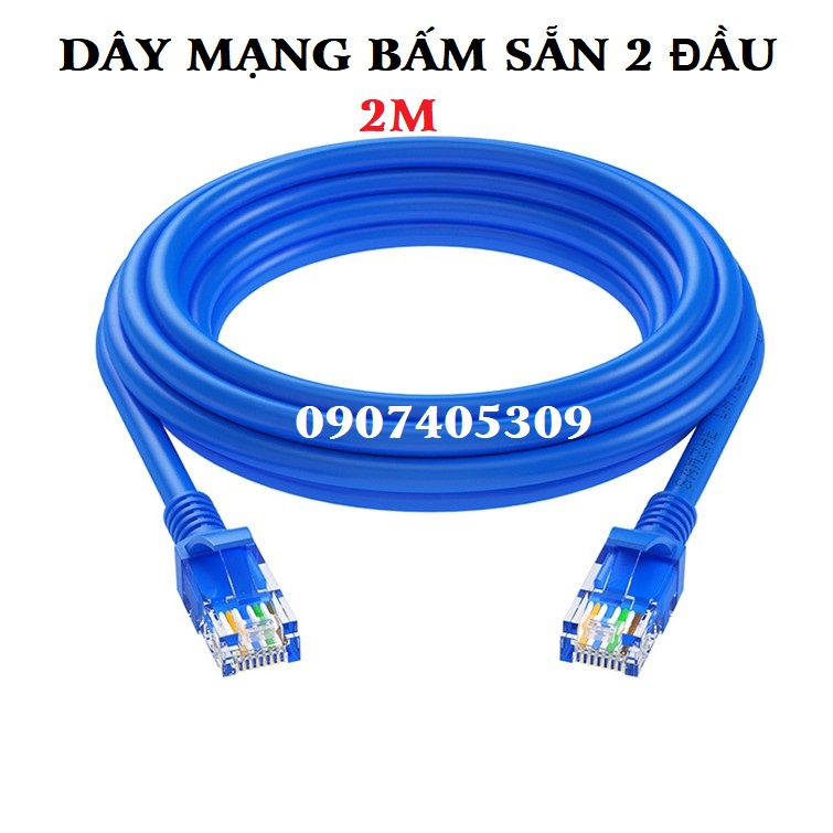 Dây cáp mạng bấm sẵn 2 đầu, cáp dài 1m - 20m