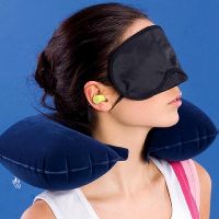 Combo gối hơi du lịch ( miếng che mắt và nút bịch tai)