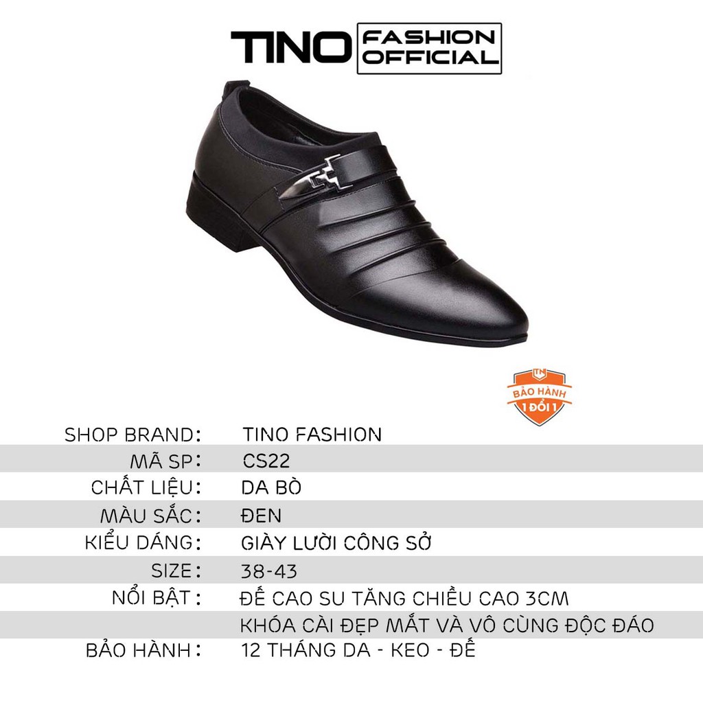 Giày công sở Tino mũi nhọn Simple Monk Strap CS22 | BigBuy360 - bigbuy360.vn